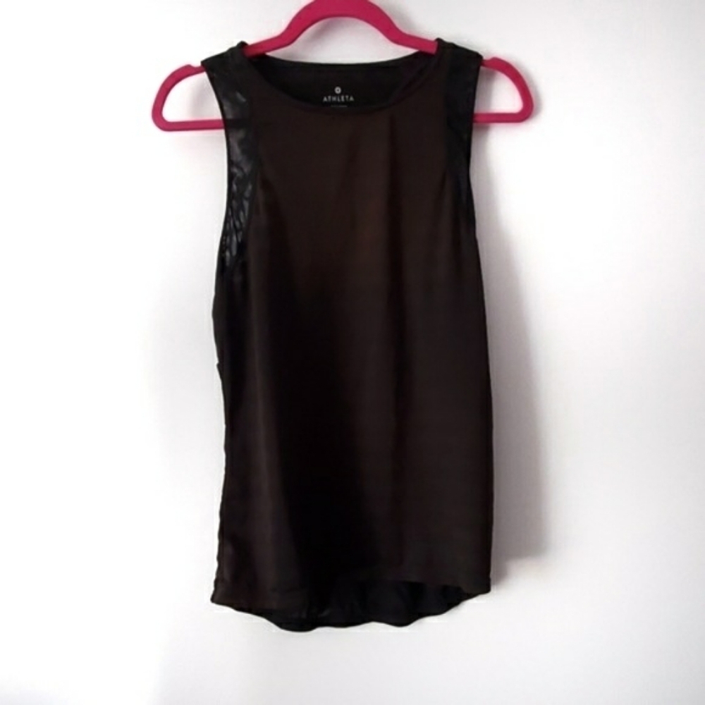 Athleta Mesh Racerback Brown Black Medium